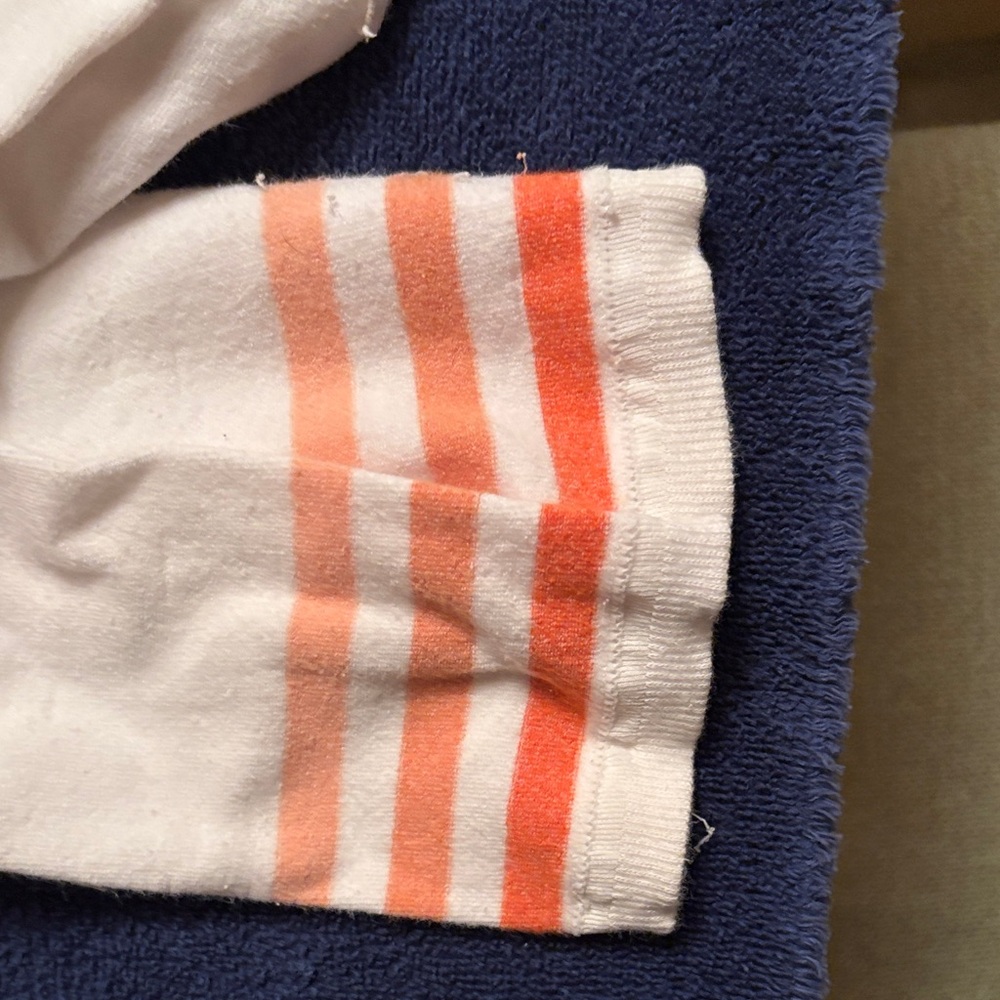 White Socks with Orange Stripes
